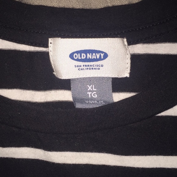 Old Navy black and white peplum top size XL - Picture 3 of 7